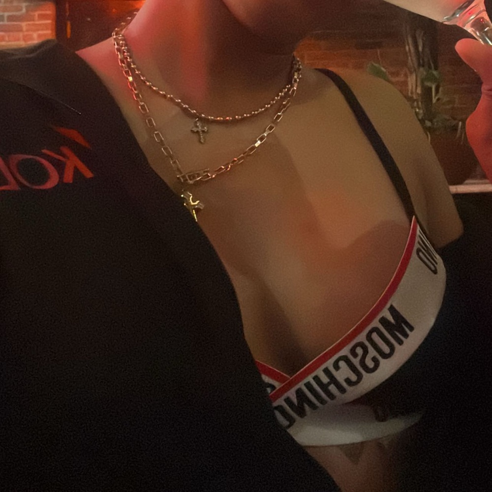 Moschino Black and White Bralette